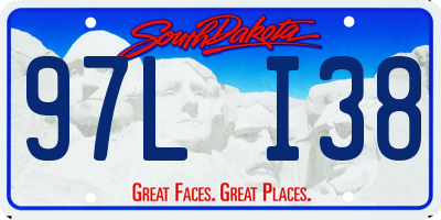 SD license plate 97LI38