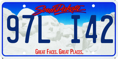 SD license plate 97LI42