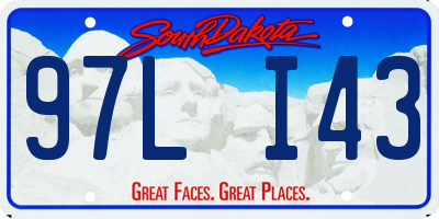 SD license plate 97LI43