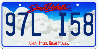 SD license plate 97LI58