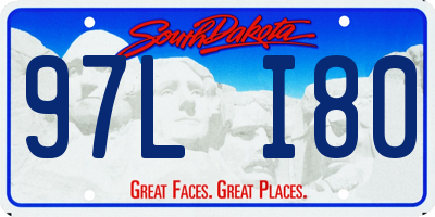 SD license plate 97LI80