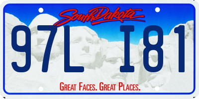 SD license plate 97LI81