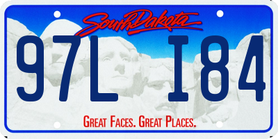 SD license plate 97LI84