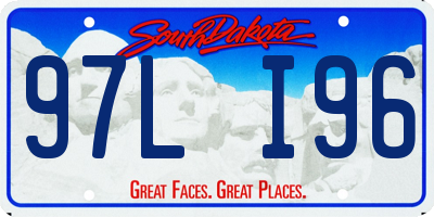 SD license plate 97LI96