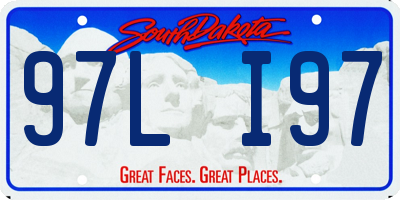 SD license plate 97LI97