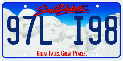 SD license plate 97LI98