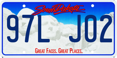 SD license plate 97LJ02