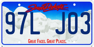 SD license plate 97LJ03