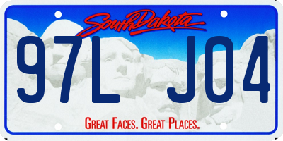 SD license plate 97LJ04