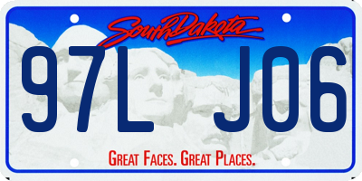 SD license plate 97LJ06