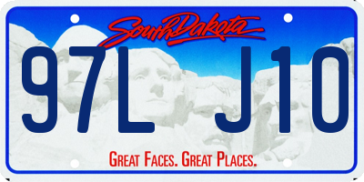 SD license plate 97LJ10