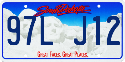 SD license plate 97LJ12