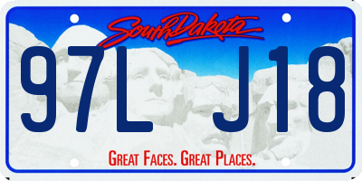 SD license plate 97LJ18