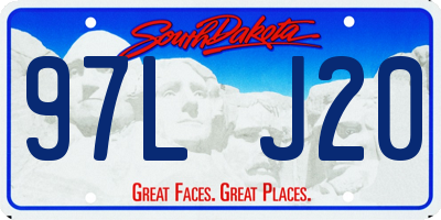 SD license plate 97LJ20