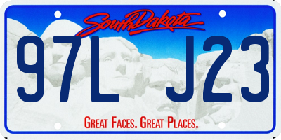 SD license plate 97LJ23