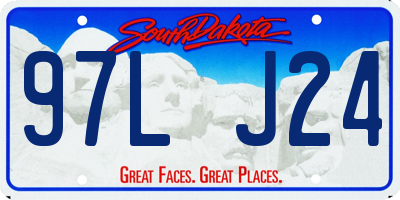 SD license plate 97LJ24