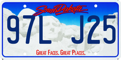 SD license plate 97LJ25