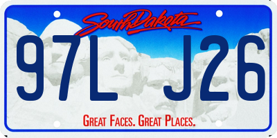 SD license plate 97LJ26