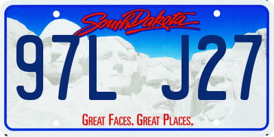 SD license plate 97LJ27