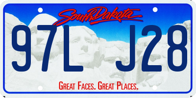 SD license plate 97LJ28