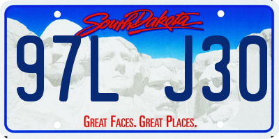 SD license plate 97LJ30