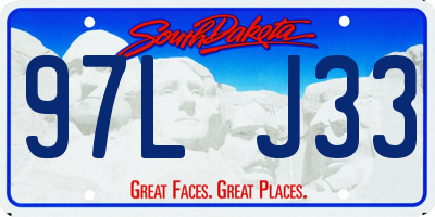 SD license plate 97LJ33