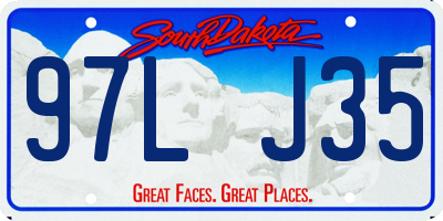 SD license plate 97LJ35