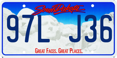 SD license plate 97LJ36