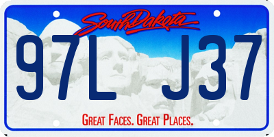 SD license plate 97LJ37