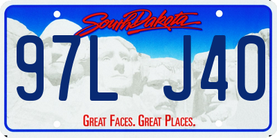 SD license plate 97LJ40