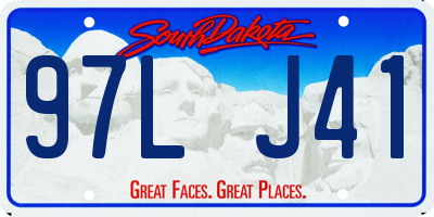 SD license plate 97LJ41