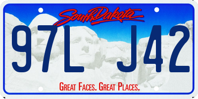 SD license plate 97LJ42