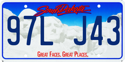 SD license plate 97LJ43