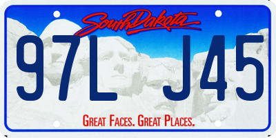 SD license plate 97LJ45