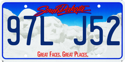 SD license plate 97LJ52