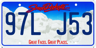 SD license plate 97LJ53