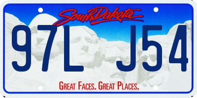 SD license plate 97LJ54