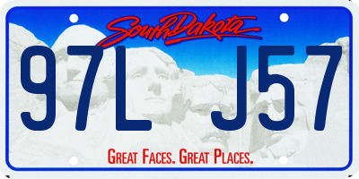 SD license plate 97LJ57