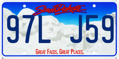 SD license plate 97LJ59