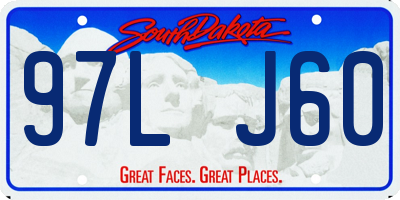 SD license plate 97LJ60