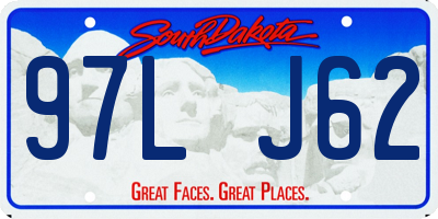 SD license plate 97LJ62