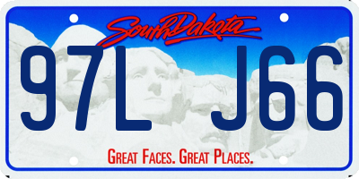 SD license plate 97LJ66