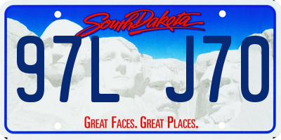 SD license plate 97LJ70