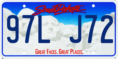 SD license plate 97LJ72