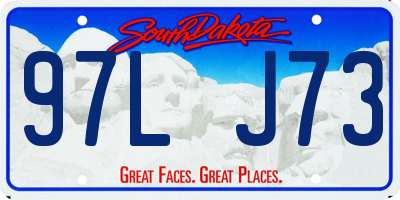 SD license plate 97LJ73