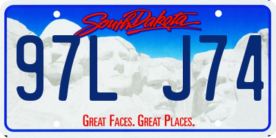 SD license plate 97LJ74