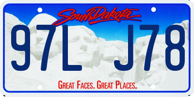 SD license plate 97LJ78
