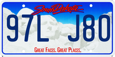 SD license plate 97LJ80