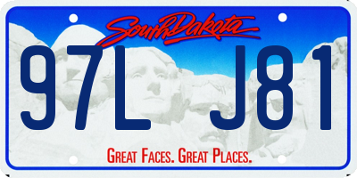 SD license plate 97LJ81