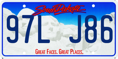 SD license plate 97LJ86